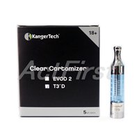 KangerTech T3D BDCC eGo 2.2ml デュアルコイル クリアカトマイザー (5個入)